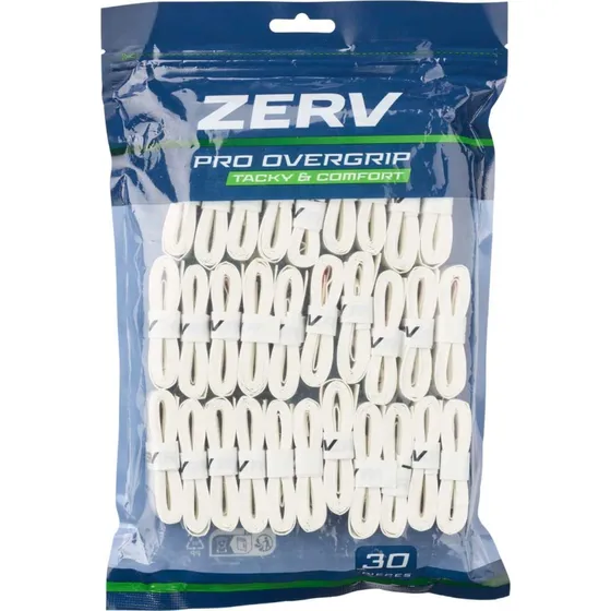 ZERV Pro Overgrip 30-Pack - Hvid