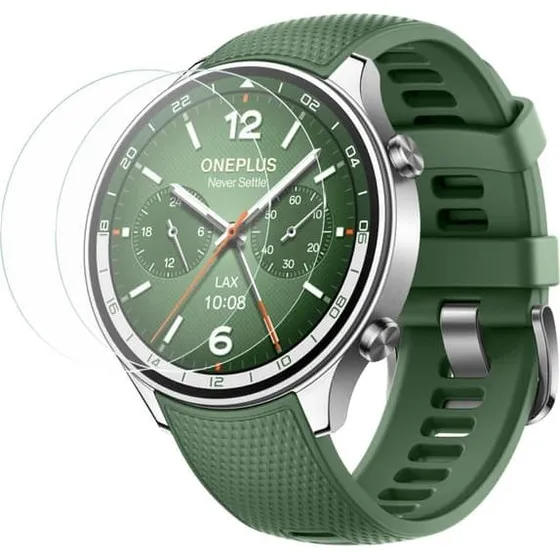 OnePlus Watch 2R Skærmbeskyttelse - 2-pak Hærdet Glas 2,5D