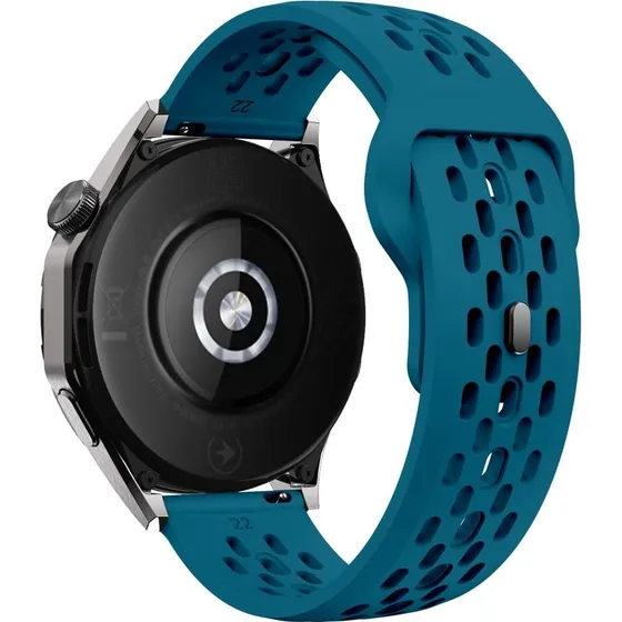Silikone Rem til Huawei Watch GT 4 & Garmin Venu 3S - Cyan 18mm