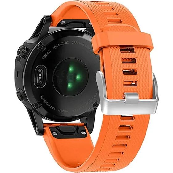 KALEBOL QuickFit 22 mm urarmbånd til Garmin Fenix 7 - Orange