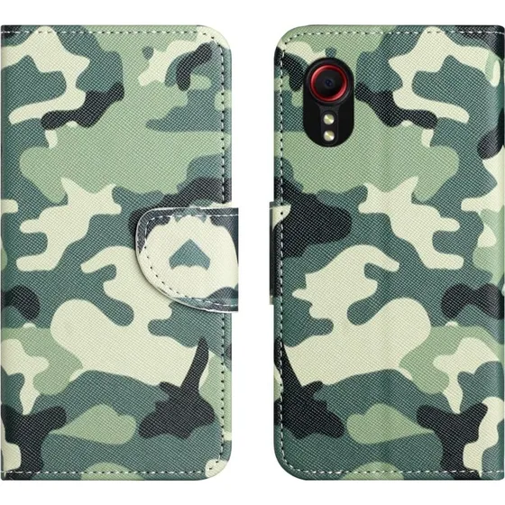 Wonderland Samsung Galaxy Xcover 7 Flip Etui - Camouflage