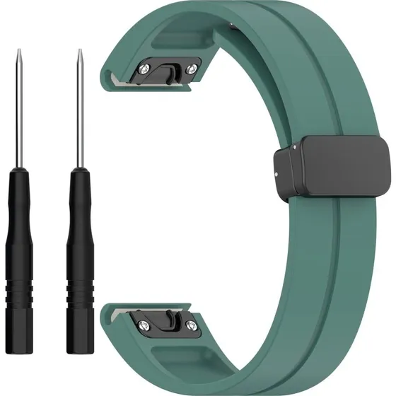 Garmin Fenix 7S/Instinct 2S Silikoneurrem 20 mm - Grøn