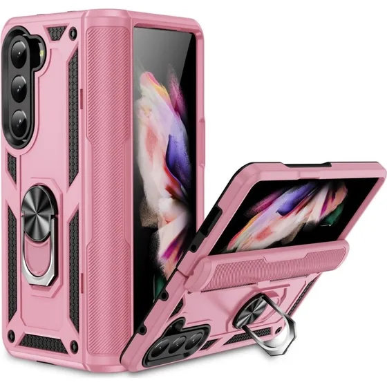 Bofink Combat Samsung Galaxy Z Fold5 Etui - Lyserød
