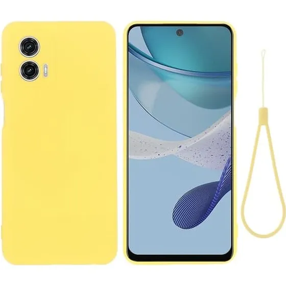 Matte Liquid Silikone Cover til Motorola Moto G53 - Gul