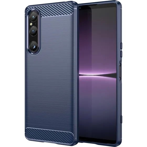 Carbon Flex Etui til Sony Xperia 1 V - Blå