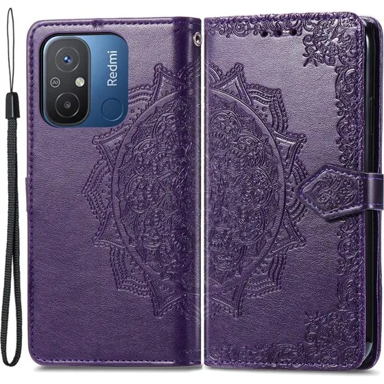 Mandala Flip Etui til Xiaomi Redmi 12C / 11A - Lilla