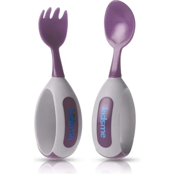 Kidsme Ske & Gaffel Plum - 1 sæt