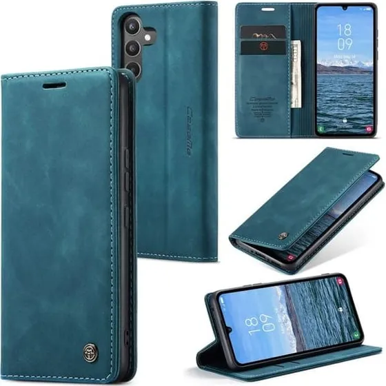 CaseMe Samsung Galaxy A34 5G Vintage Etui - Blå