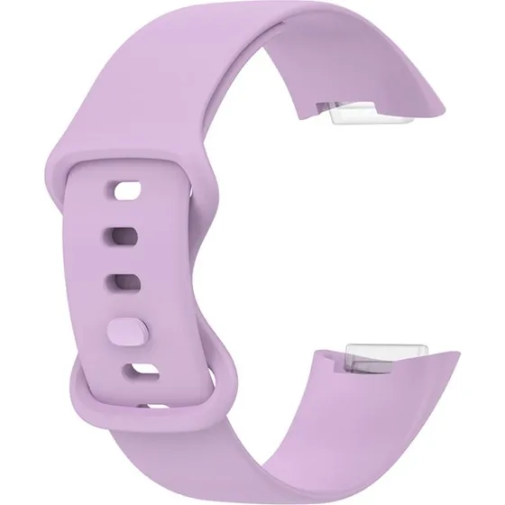Fitbit Charge 5 silikone-urrem - Lyselilla - Størrelse S
