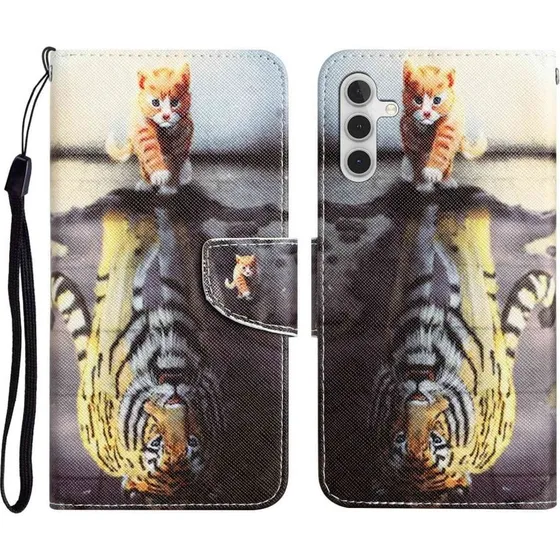 Wonderland Samsung Galaxy A14 Flip Etui - Tiger