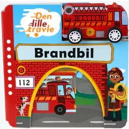 Den Lille Travle Brandbil – foldbar papbog med træbil