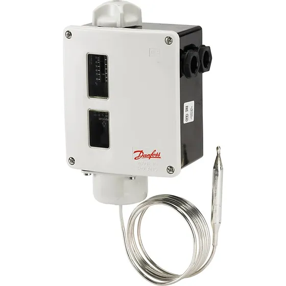 Danfoss RT107 Termostat 70-150°C med 2m kapillarrør