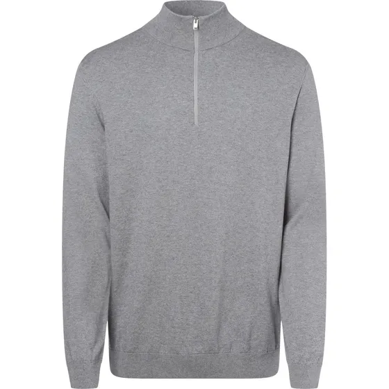 SELECTED Pullover Berg grå-meleret halvlynslås