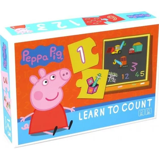 Gurli Gris Lær at tælle mini-puslespil (20 brikker)