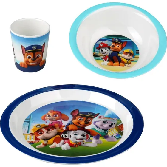 Paw Patrol Spisesæt 3 dele – Blå (melamin)