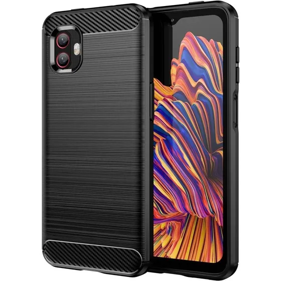 Carbon Flex Etui til Samsung Galaxy Xcover 6 Pro / Xcover 2 Pro - Sort