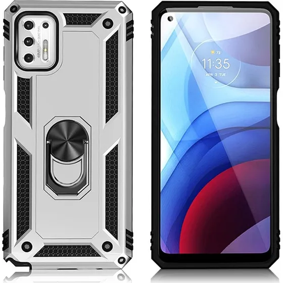 Bofink Combat Etui til Motorola Moto G Stylus (2021) - Sølv