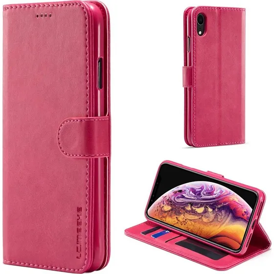 LC.IMEEKE iPhone XR Flip Etui - Lyserød