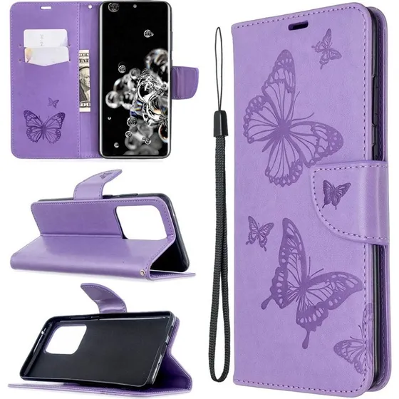 Butterfly Samsung Galaxy S20 Ultra etui - Lilla