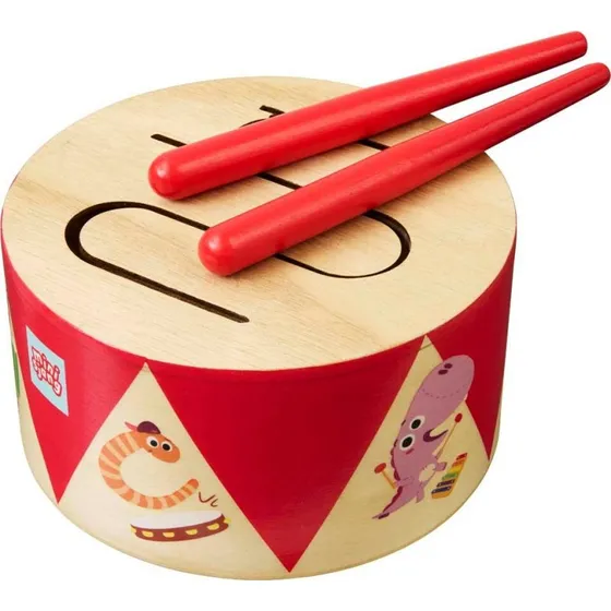 DR Børste Tromme - Farverigt legetøjsinstrument
