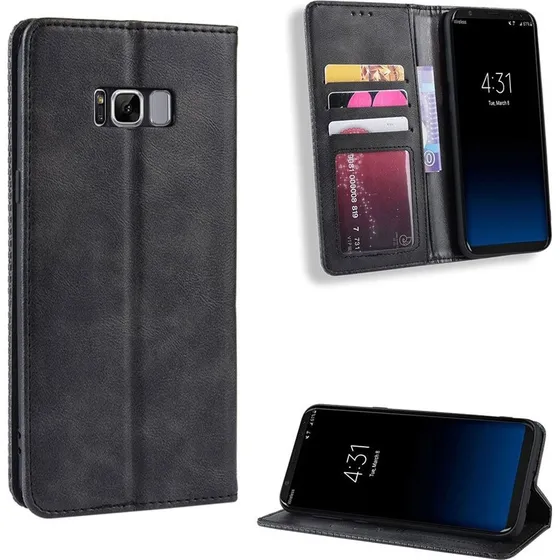 Bofink Vintage Flip-etui til Samsung Galaxy S8 - Sort