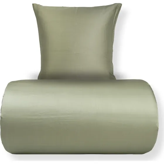 Nordstrand Home Bambus Sengetøj 140x220 cm - Olivengrøn Satin