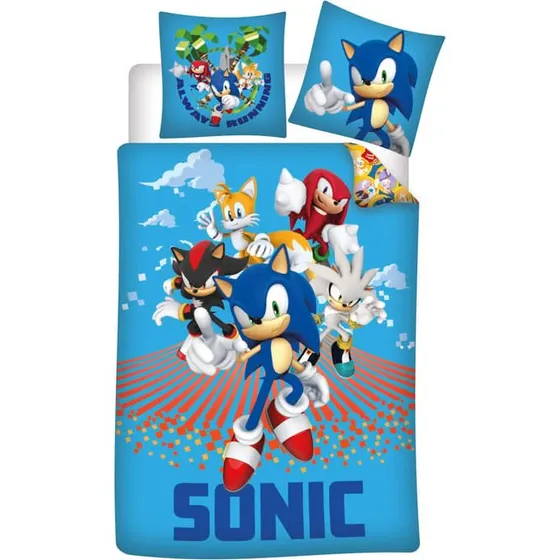 Sonic the Hedgehog Børnesengetøj 100x135 cm - 100% Bomuld