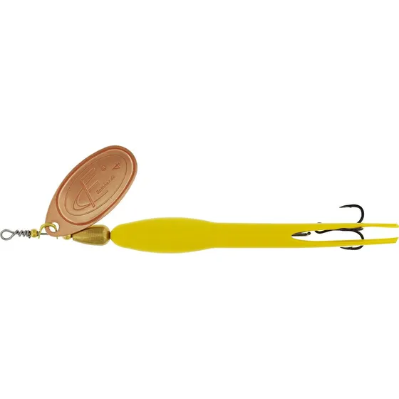 Westin FC Spinner Downstream 25g Fluoro Yellow Copper Blade