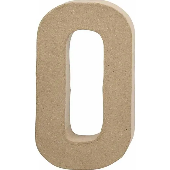 Papmaché bogstav 'O' 20,4×11,5×2,5 cm - Creativ Company