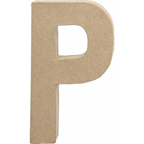 Dekorativt bogstav P 20,5x11,4x2,5 cm