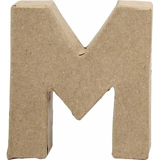 Dekorativt bogstav M 10x9x1,7 cm – 1 stk.