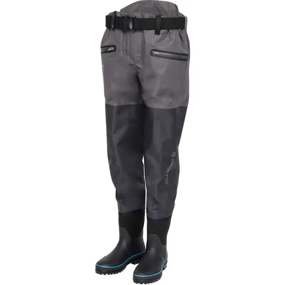 Kinetic X5 Waist Waders med Profilsål, Boulder Grey, 46-47
