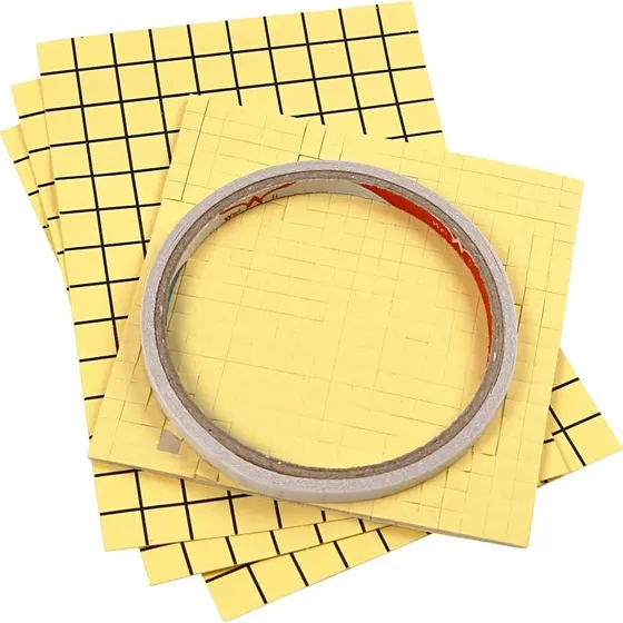 Dobbeltsidet Klæbe-sæt – Tape, 3D-puder & Folie