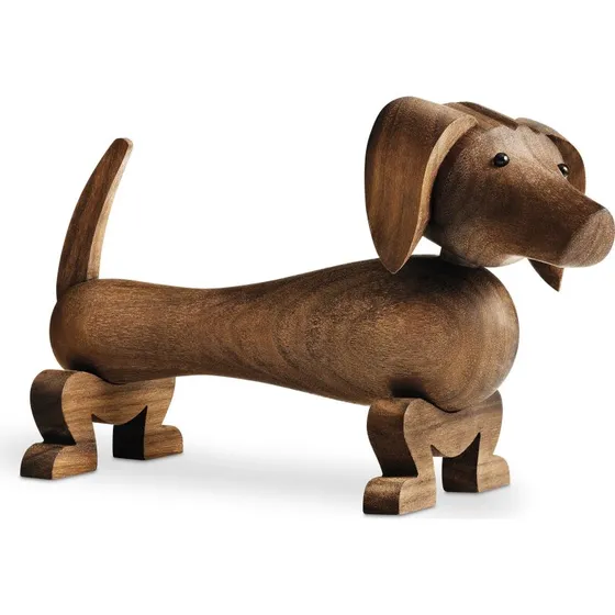 Kay Bojesen Gravhund i valnøddetræ - Small (10,5 cm)