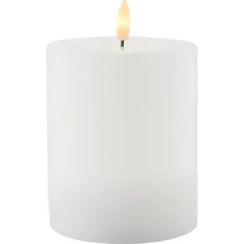 Sirius Sille Genopladeligt LED Bloklys - Hvid - Ø10x12,5 cm
