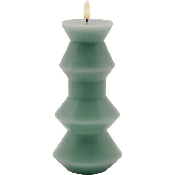 Sirius Sille Nordic Sculpture LED-stearinlys, Sandy Green