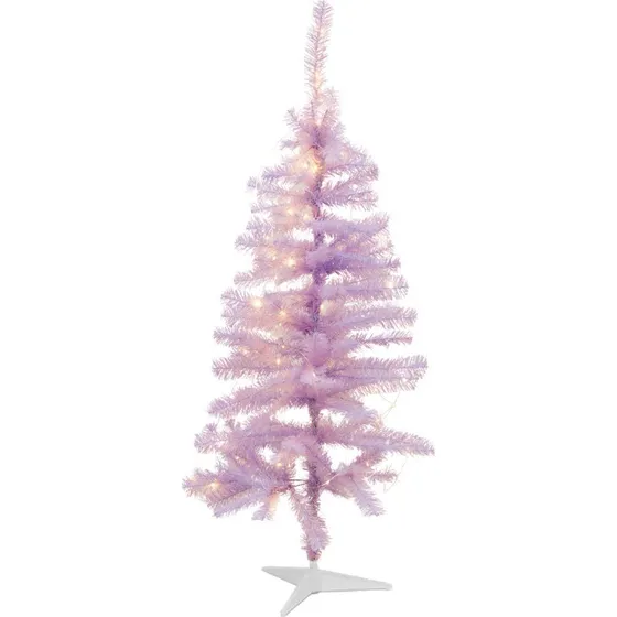 Sirius Happy kunstigt juletræ med lys, lilla, 120 cm