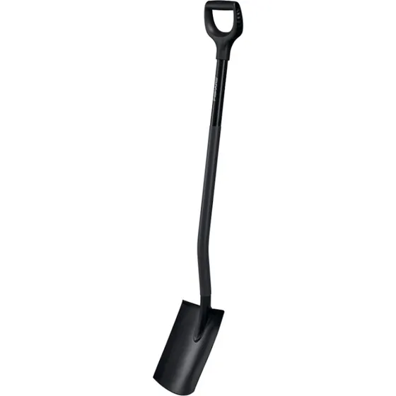 Fiskars Comfort afrundet spade 125 cm, sort