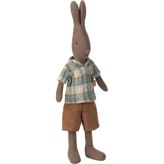 Maileg Hare Str. 2 - Brun med bluse og shorts