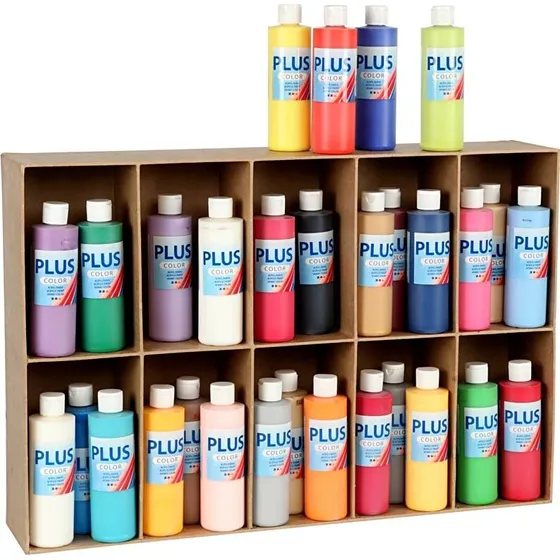 Plus Color Hobbymaling - Assorterede Farver - 30x250 ml