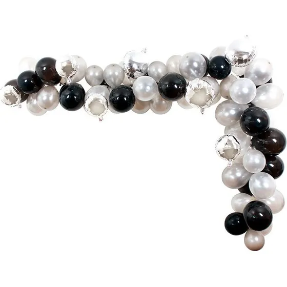 Ballonbue Sølv Mix - 70 stk komplet sæt