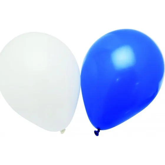 Balloner blå/hvid 12 stk, 23 cm – Scanseason
