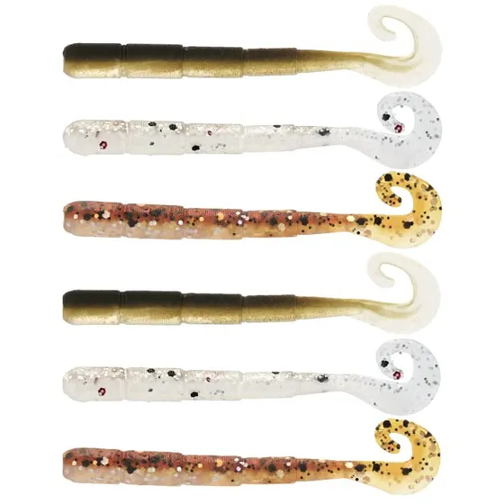 Westin Ned Worm Curltail 5cm 0,5g Floating - 6 stk