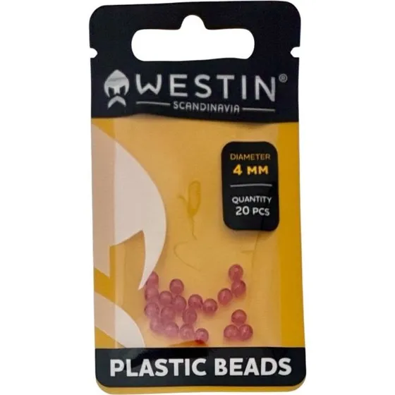 Westin Plastic Beads 4mm - Rød, Grøn eller Gul