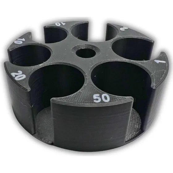 Møntholder EUR Euro mønter - Sort/Hvid - 80 mm