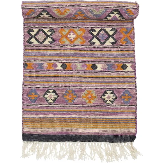 Bloomingville Yolanda tæppe, lilla 75x245 cm