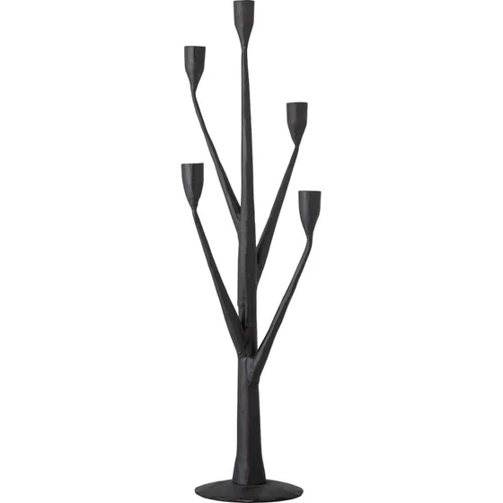 Abriz 5-armet hamret lysestage - Sort