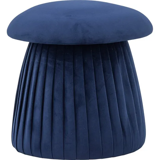 Bloomingville Roberta Puf - Rund Blå (Genanvendt Polyester)