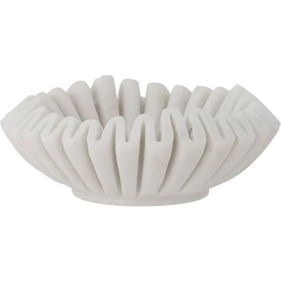 Bloomingville Harmonia skål i hvid marmor Ø17 cm