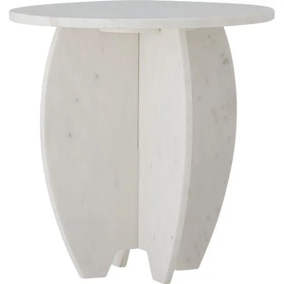 Bloomingville Sendai Piedestal - Hvid Marmor Ø30,5xH31 cm